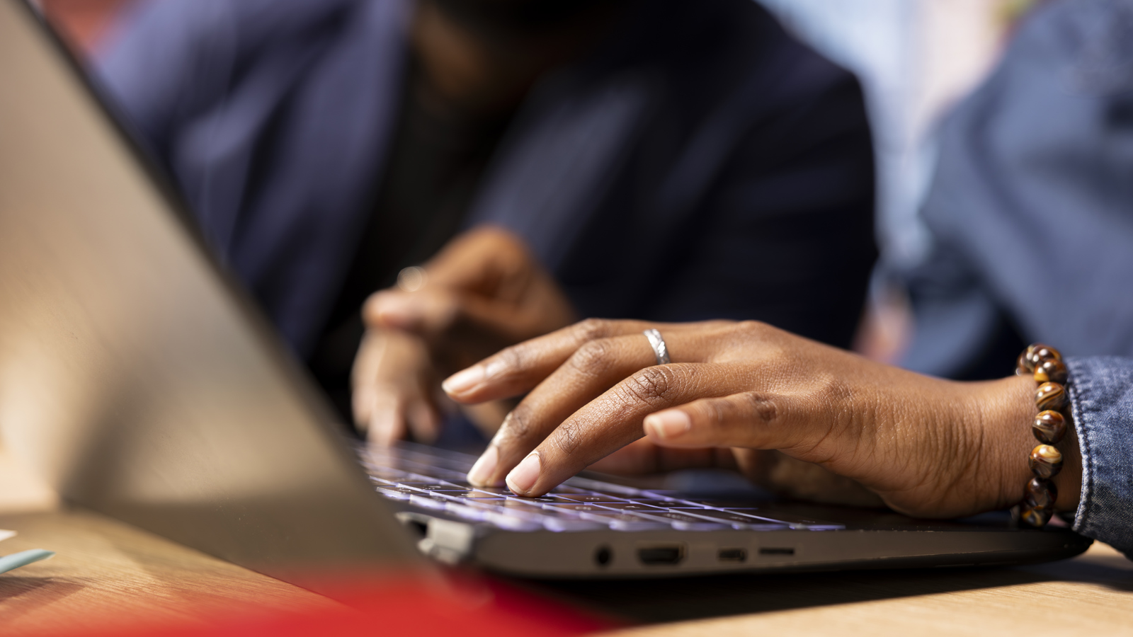 African American Man Woman Home Office Analyzes Online Business Trends